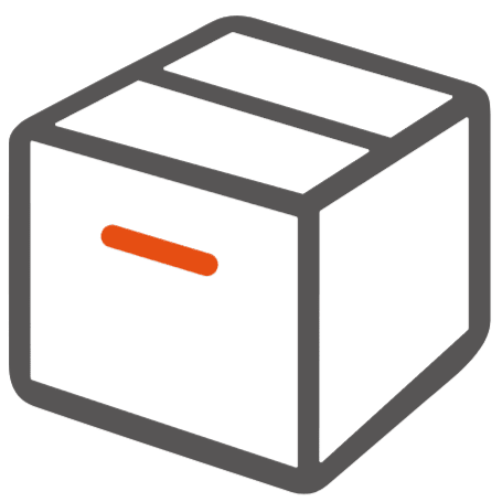 versand symbol orange dunkelgrau