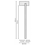 Abdeckleiste Fliesensockel MDF Oberkante gerade 22x86x2500 mm, in weiß ummantelt