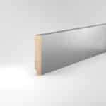 Sockelleiste, Oberkante gerade 16x80x2500 mm, in MDF, Optik Edelstahl