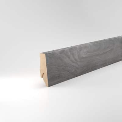 Sockelleiste Oberkante abgerundet 18x58x2400 mm, in MDF, Möhne Eiche