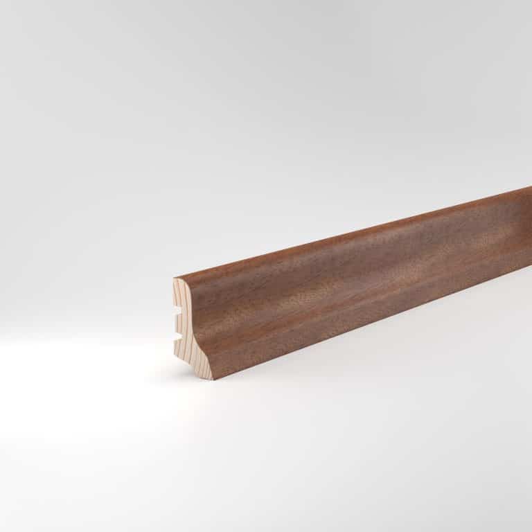 Sockelleiste, Furnierleiste (Furnier) 22x40x2500 mm, Merbau lackiert