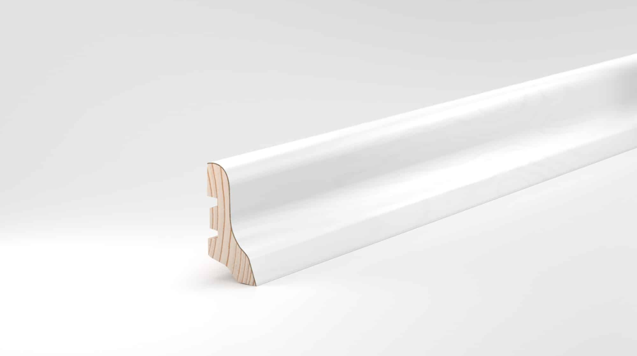 Weiß lackierte Hohlkehlleiste 22*40*2500 mm aus Kork